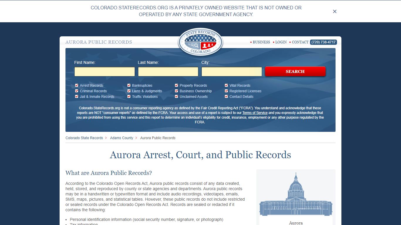 Aurora Arrest and Public Records | Colorado.StateRecords.org