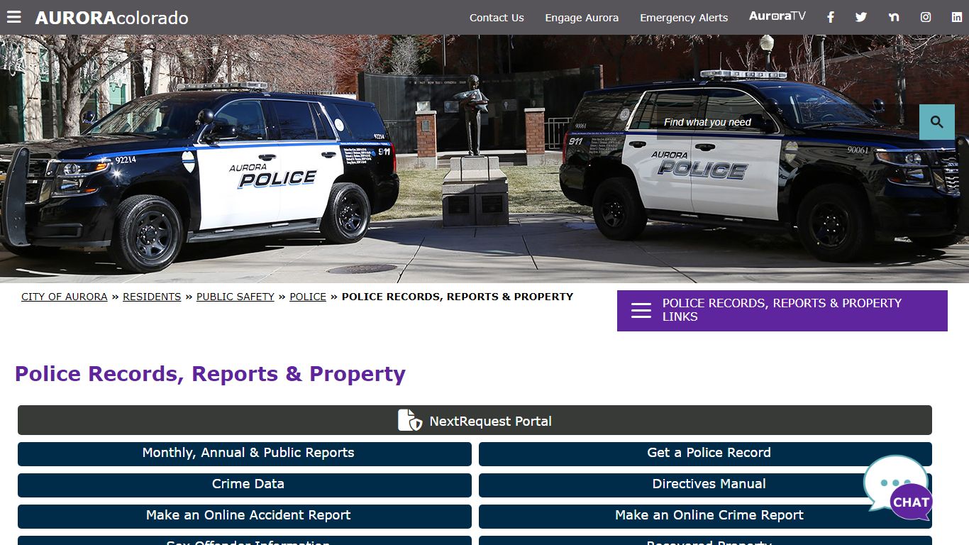 Police Records, Reports & Property - City of Aurora